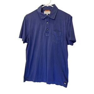 Jack Spade Polo Mens M Navy Warren Street New York Casual Designer Shirt S/S